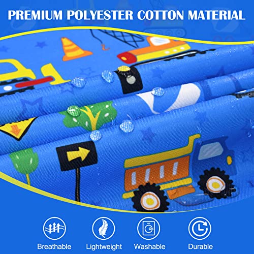 Aspmiz Blue Kids Apron, Cartoon Vehicles Toddlers Apron For Boys, Tractor Childrens Aprons For Girls Adjustable Waterproof Child Apron For Gardening Crafting Cooking, Kids Boys Girls Gift #TOP3