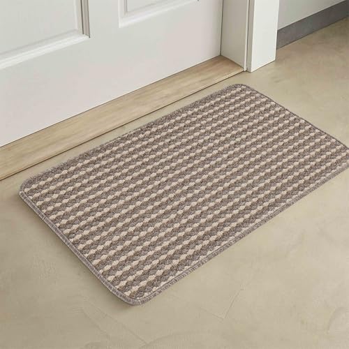 Rugs by Desire Eden Washable door mat Kitchen mat - Floor mat Door Dirt Trapper - Non Slip Door mats indoor - Beige, 57x120 cm
