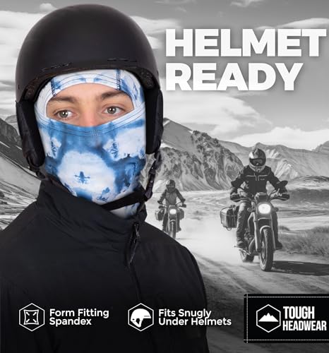 Image of Tough Headwear Balaclava Ski Mask - Breathable Face Mask for Men - Flexible Hinge Full Face Cover - Windproof Motorcycle Gear