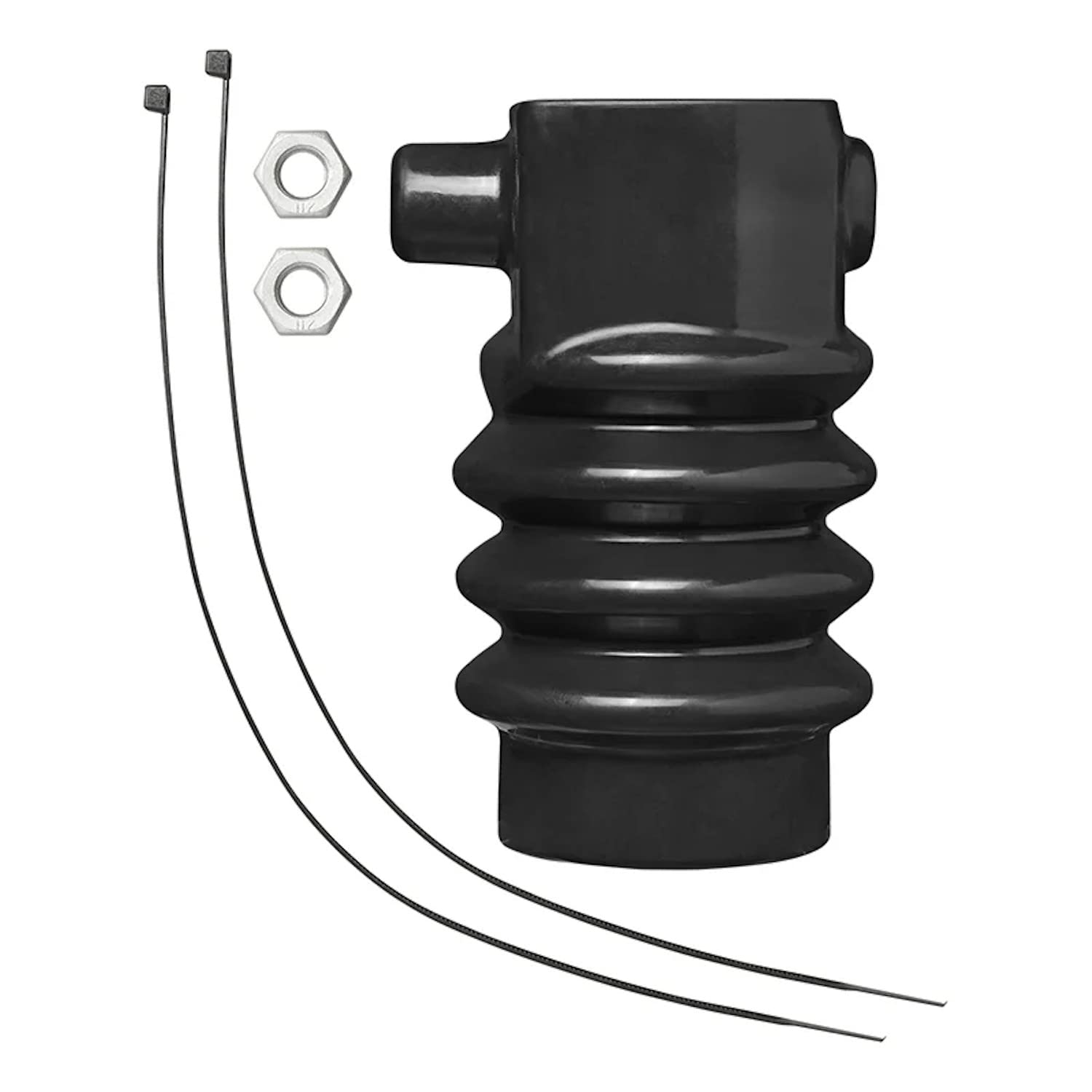 ProPlus Soufflet pour Williams KFG35, Longueur 180 mm | Soufflet en caoutchouc, Ø 73 mm, carré vers rond - avec colliers de serrage et écrous inclus