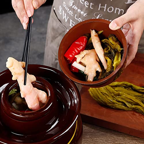 Tarro de porcelana china para fermentar con tapa de esclusa 6