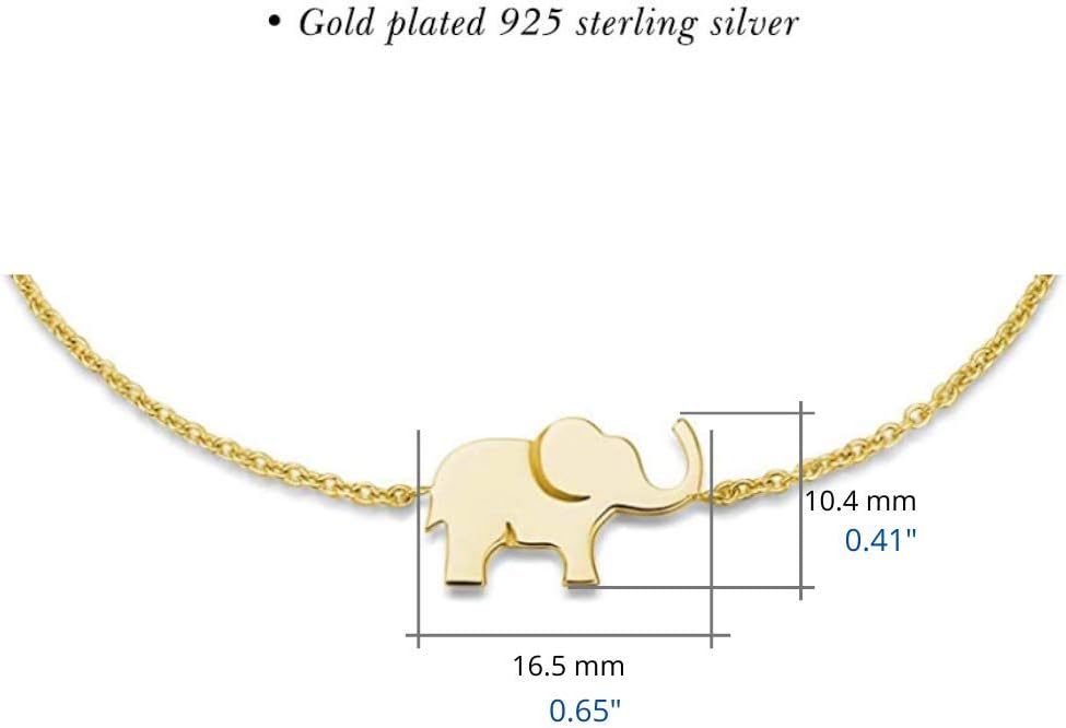 FANCIME Lucky Elephant Bracelet 925 Sterling Silver High Polished Mini Small Elephant Charm Family Link Bracelet Jewelry Birthday Gifts For Women, 15+3 cm - Image 4