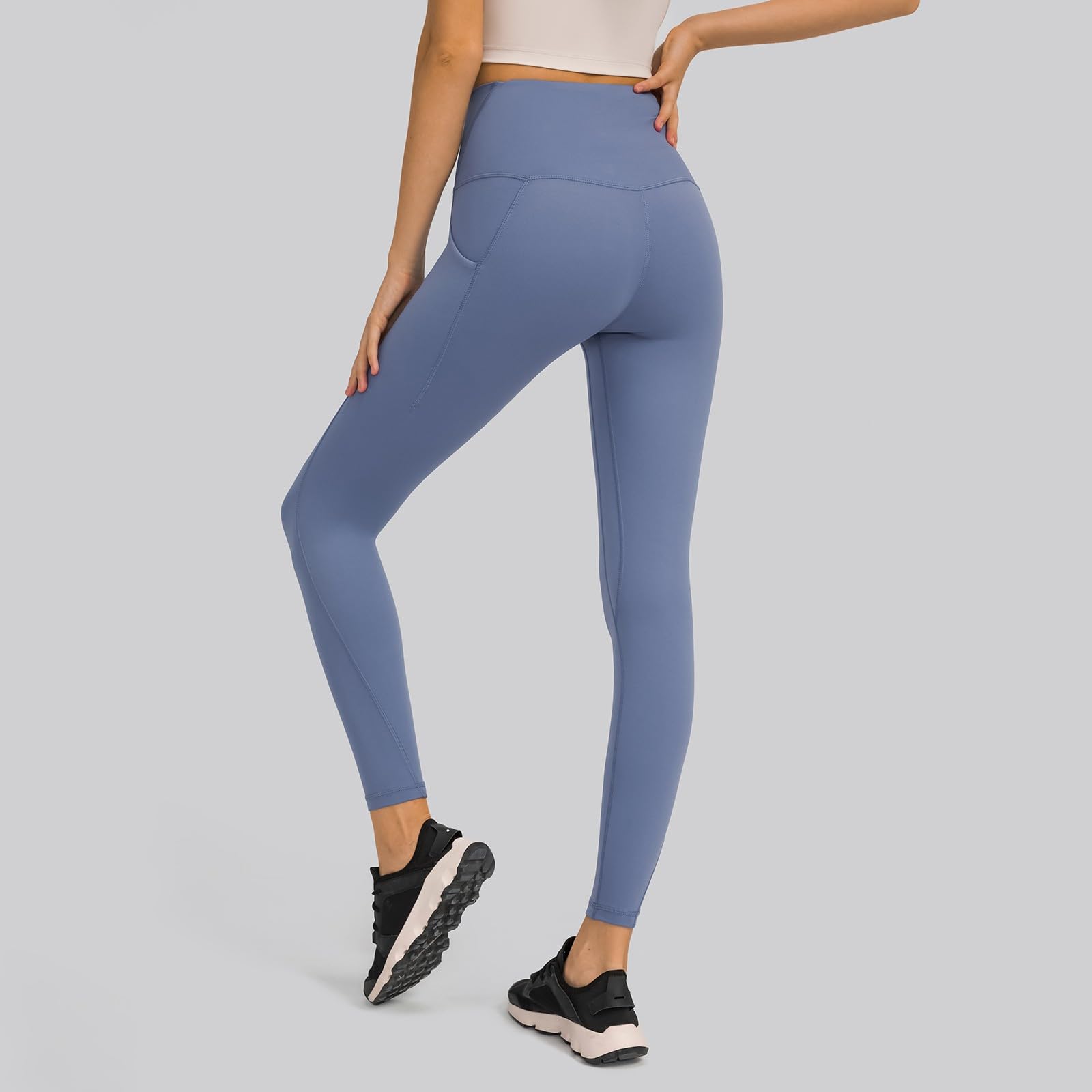 Generico Completo Pilates Donna Leggins Sportivi Yoga Scrunch Pantalone Senza Cuciture Leggings Cotone Lunghi Pantaloni 3/4 Vita Alta Palestra
