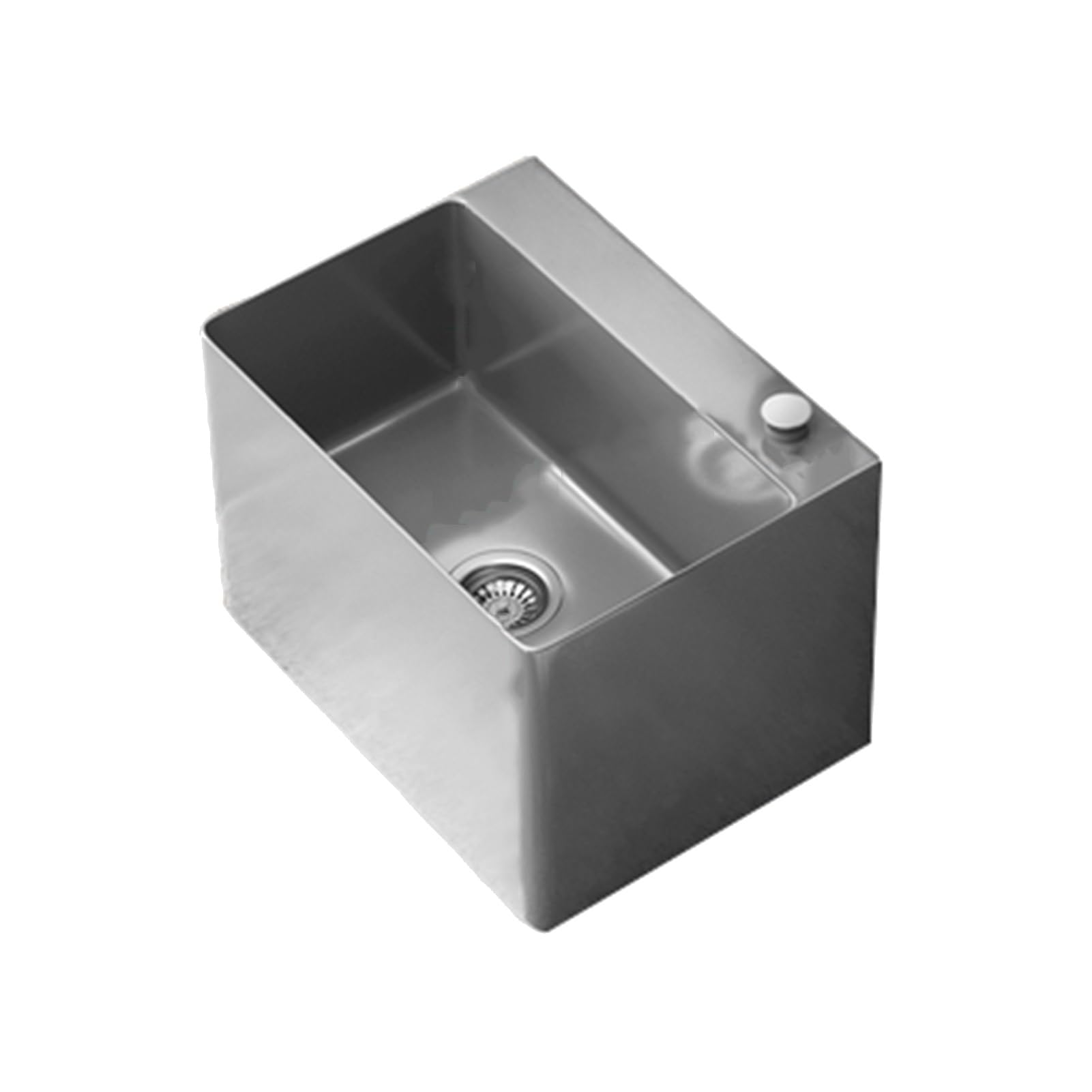 Stainless Steel Sink, Commercial Mop Sink, Wall-Mounted Utility Or Floor Mounted Mop Sink, Single Knob Drain for Outdoor Balcony Bathroom Kitchen(Silver,60x30x40cm)