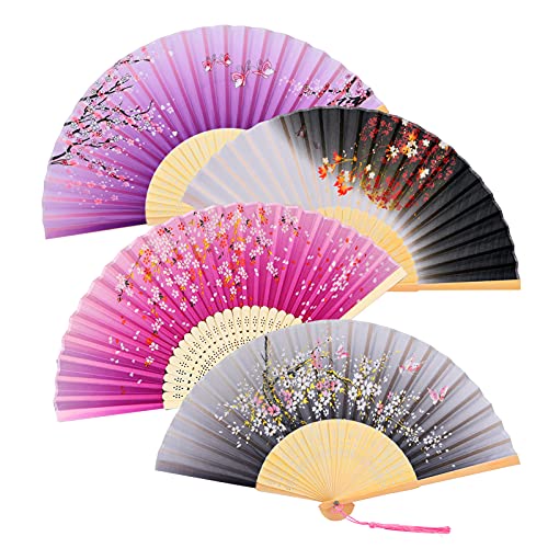 Handfächer Faltbar Für Damen - Holzrahmen Fächer Für Cosplay, Tanz & Hochzeiten