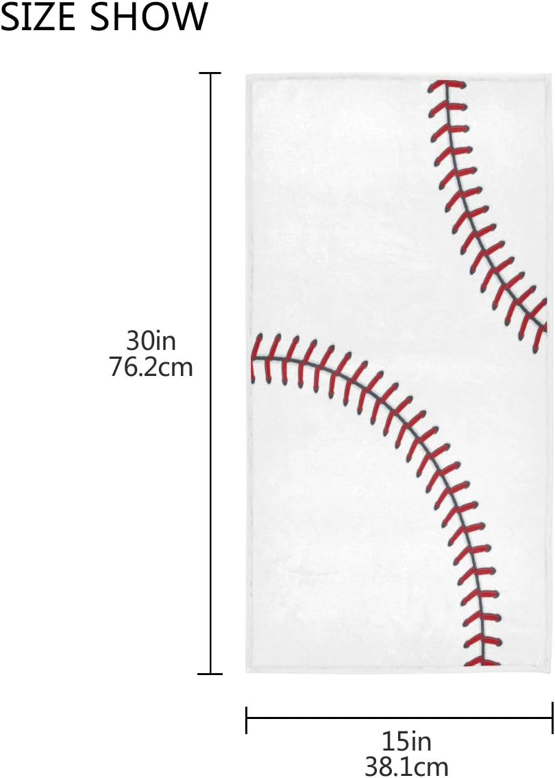 Wamika Baseball Hand Towels Sports Ball Lace Face Towel Soft Thin Guest Towel Portable Kitchen Tea Towels Dish Washcloths Bath Decorations Housewarming Gifts 16 X 30 in - Image 4
