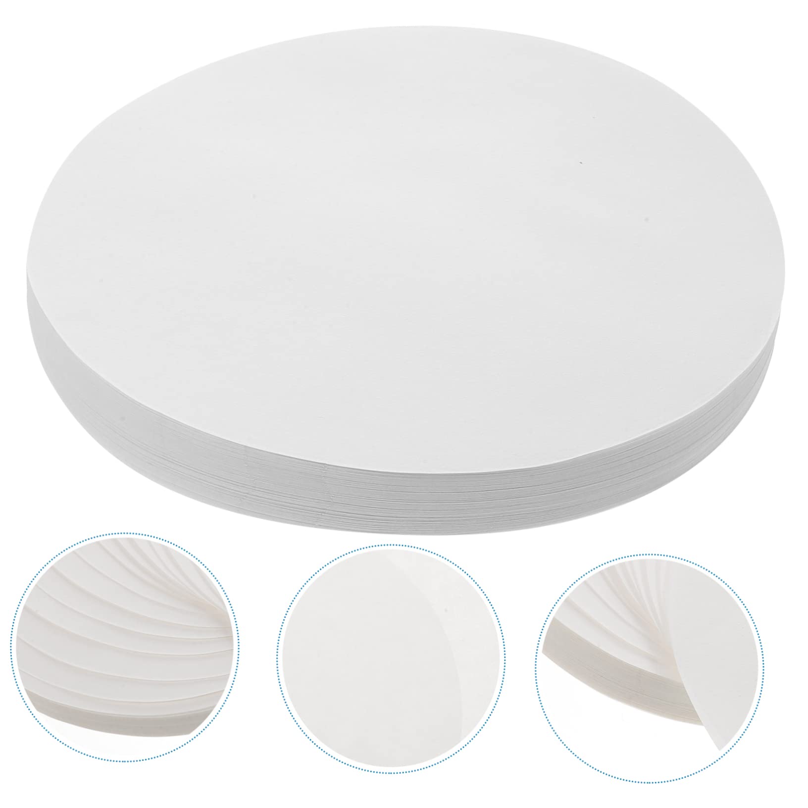 Garneck 100 Pcs 18cm Qualitative Paper Medium Flow Rate Lab Filters for Water/Aquarium/Dishwasher Use