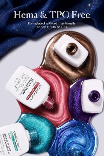 Image of AZUREBEAUTY HEMA-Free 15ML Cat Eye Gel Polish Set, 6 Colors Magnetic Gel