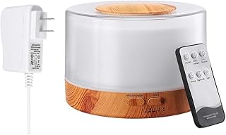 Humidificateurs LCSD 700ml Quiet LED 12W Aromatherapy Humidifier Timing Coloré Économie D'énergie Environnement Aromatherapy Lampe Grain En Bois