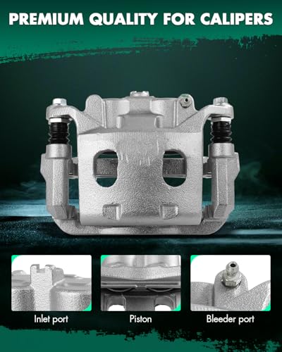 Image of SCITOO - Front Left Disc Brake Caliper Assembly w /Bracket For INFINITI,For Nissan Models - For JX35 2013,For Murano 2015-2024,For Pathfinder 2013-2020,For QX60 2014-2020 19B7100