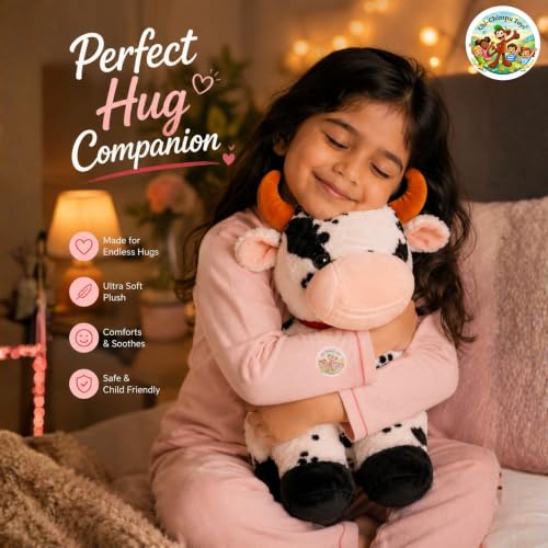 Image of American Cow Plush Toys, Black & White-Big Size (45 Cm) Animal Soft Toys for Kids /Babies /Girls