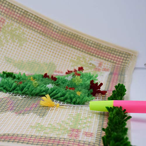 Image of Ylkgogo Latch Hook Kits for Adults /Beginners Crocheting Rug Pre-Printed Canvas Tree Pattern Embroidery Tapestry Needlework Home Decor 20.5 inch X 15 inch