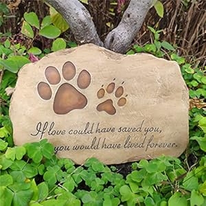 KEXMY-Pet-Memorial-Stone-Grave-Marker-for-Dog-or-Cat-Pet-Dog-Garden-Stone-for-Outdoor-Backyard-Patio-or-LawnSyampathy-Pet-Dog-Loss-Gifts-Paw-Print-Stone - Cucciolini Doodles   KEXMY-Pet-Memorial-Stone-Grave-Marker-for-Dog-or-Cat-Pet-Dog-Garden-Stone-for-Outdoor-Backyard-Patio-or-LawnSyampathy-Pet-Dog-Loss-Gifts-Paw-Print-Stone