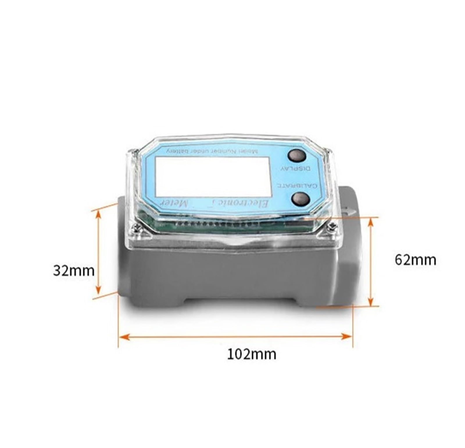 Medidor de Flujo de Agua Digital 2 Pulgadas 3/4 pequeño Acero Inoxidable(1inch)