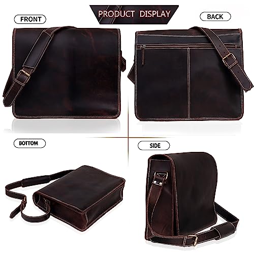 11 inch Small Crossbody Shoulder Genuine Leather iPad/Tablet Vintage Messenger Bag For 10.5 inch iPad Pro for Women & Men4