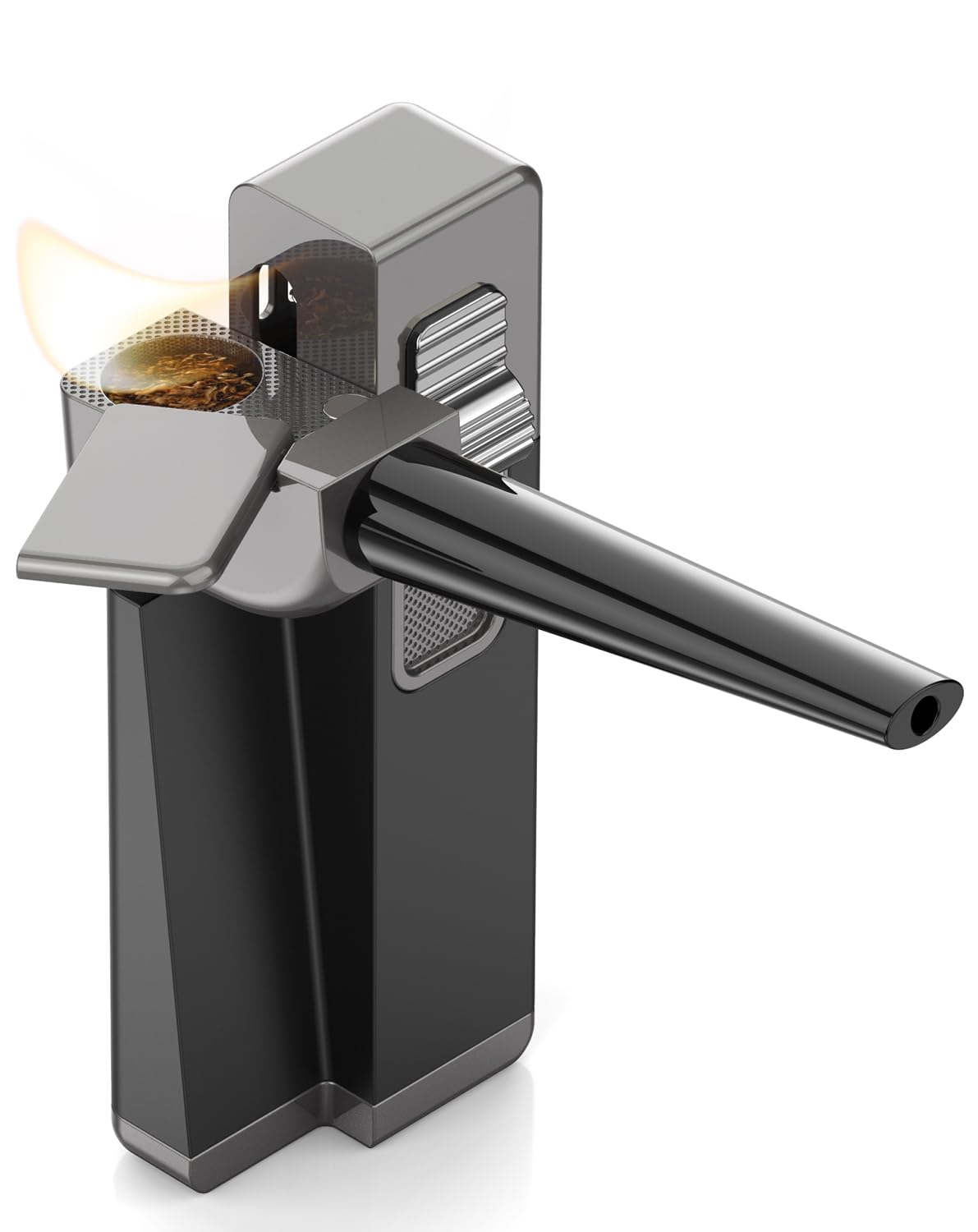 Pipe Lighter, Tobacco Pipe Lighter for Smoking, Gas Butane Refillable - without Butane