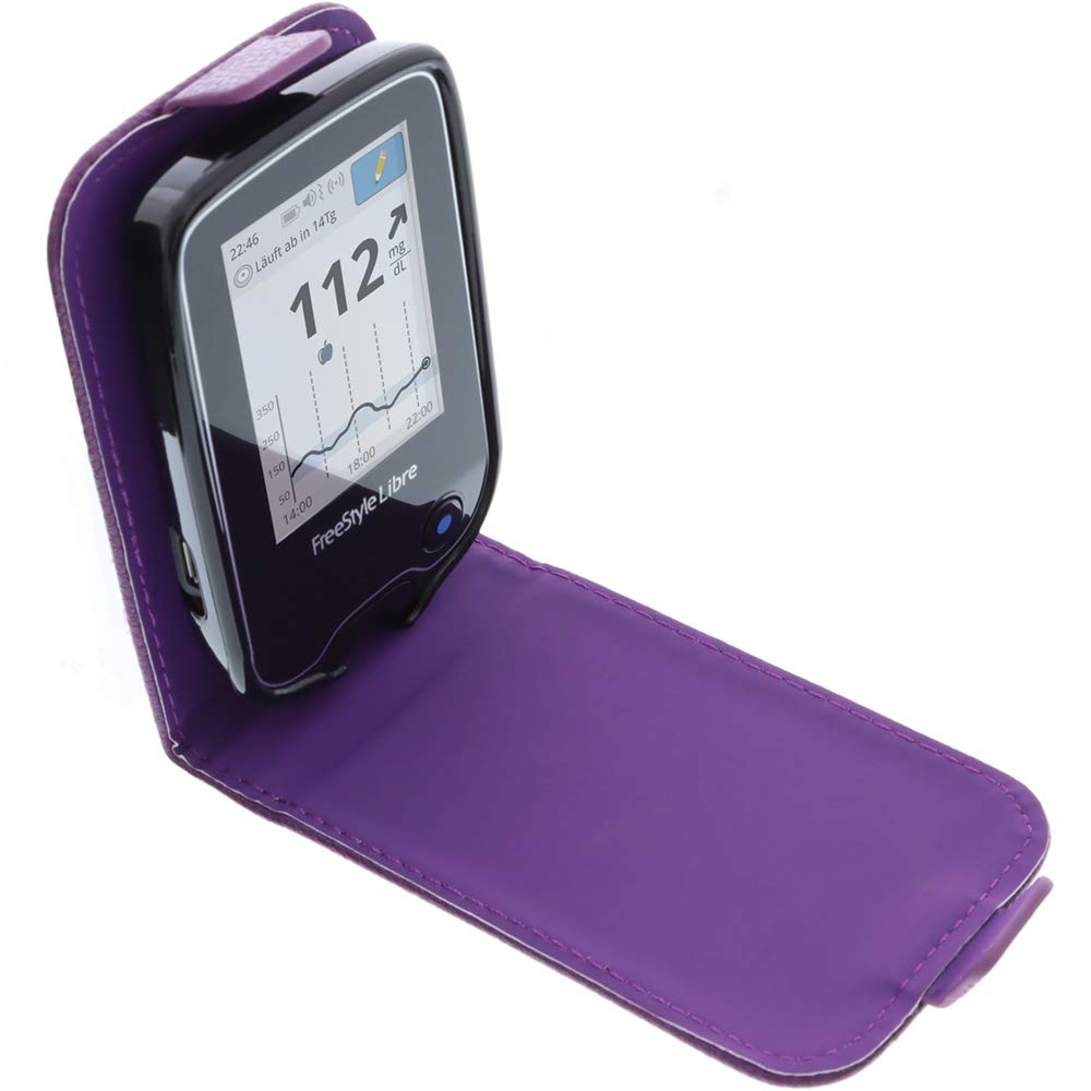 foto-kontor Case compatible with Abbott Freestyle Libre 1 Flip Style purple protection, Flip Purple - Image 3