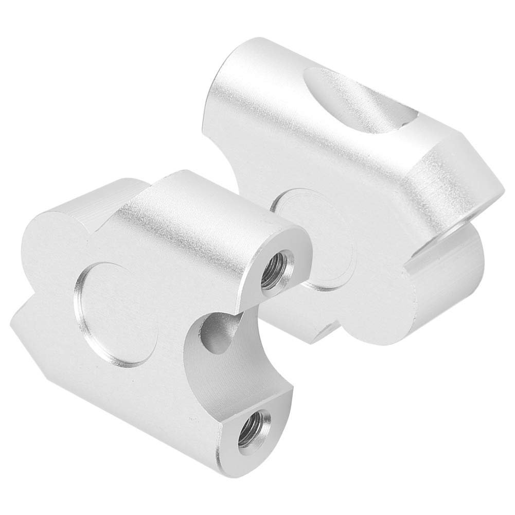 Podwyższenie kierownicy, Yctze 22mm Uniwersalna kierownica motocykla Podwyższenie kierownicy Zacisk na kierownicę Powrót Przenieś Adapter do montażu CNC Stop aluminium o wysokiej gęstości (chrom)