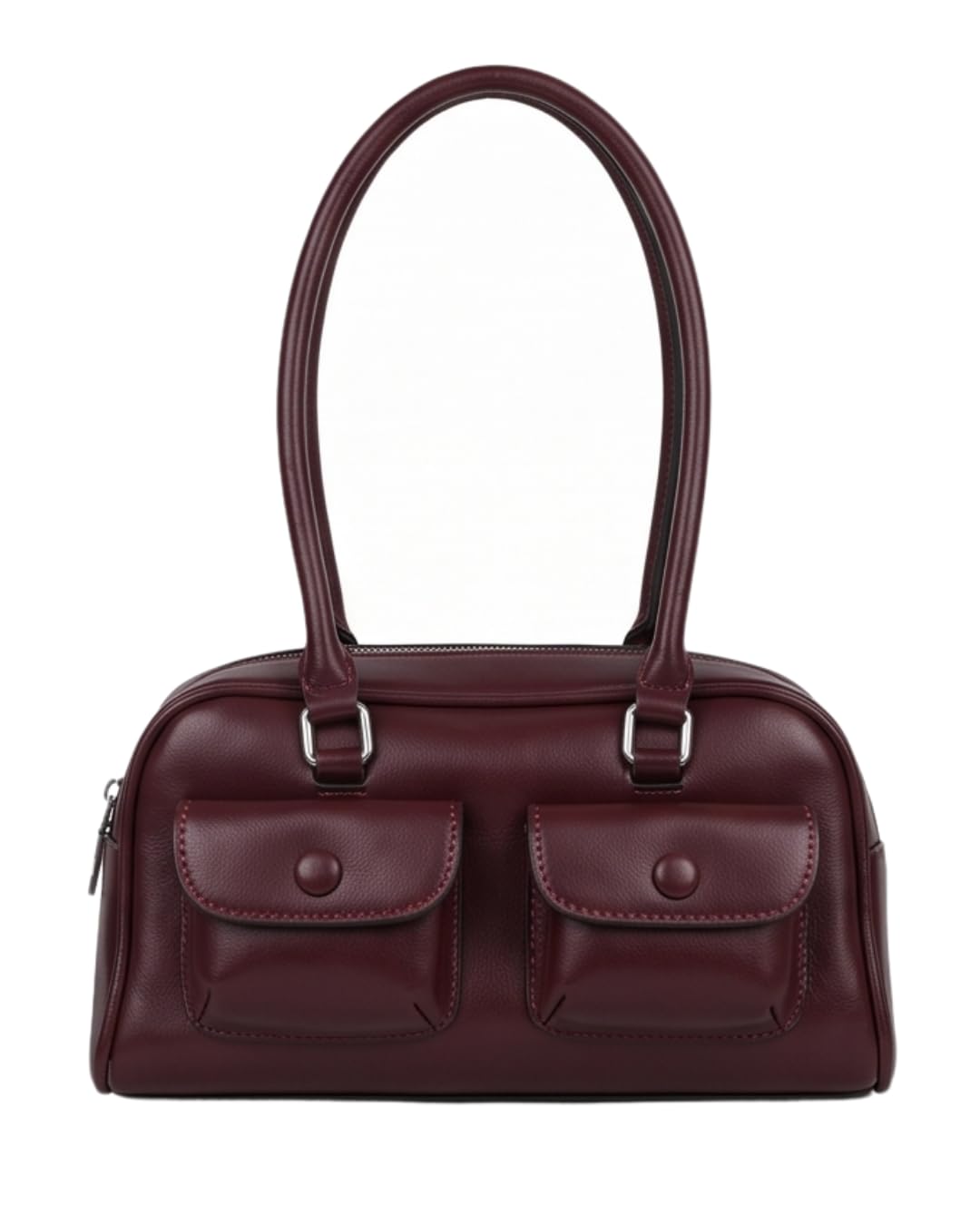 Snatched Ruched Cloud Sling Bag (Burgundy)-image-6