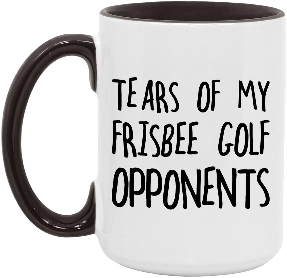 Tears of my Frisbee Golf Opponents White/Black 15oz Mug