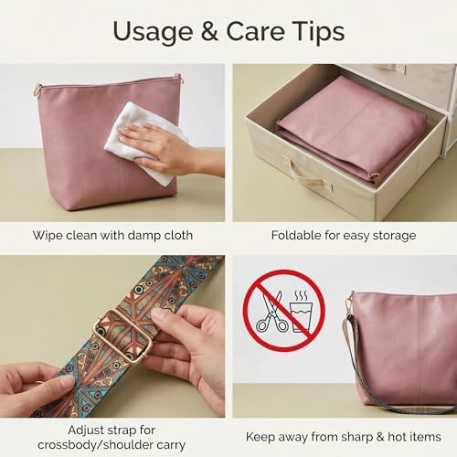 Image of Fashion Hobo Bags for Women Vegan Leather Crossbody Bag with Guitar Strap Shoulder Purses and Handbags