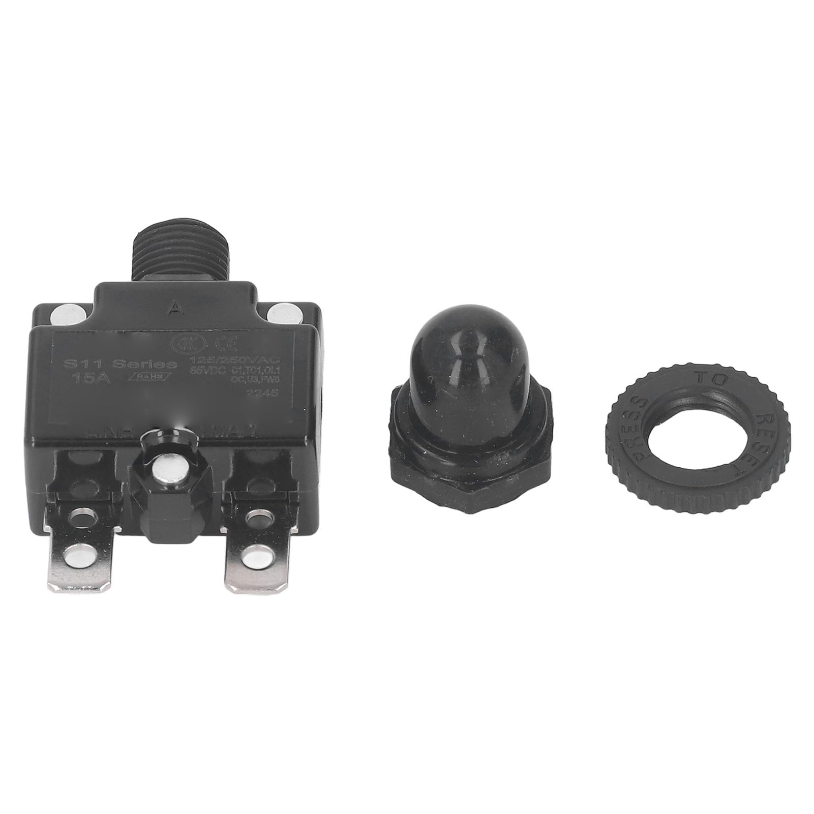 10 Pièces Disjoncteur Thermique 15A Protecteur de Surcharge Fusible Relais Réinitialisation Automatique pour Pompe à Eau Générateur Compresseur D'air