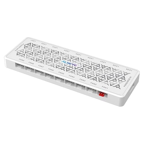 ALSEYE ファン ハブ A-Hub 9.0 PC ファン ハブは 12V 4 ピン PWM 用に 9 ポート & 5V 3 ピン ARGB 用に 9 ポート SATA 電源コード直接入力をサポート