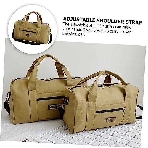 Happyyami Large Capacity Foldable Travel Bag Single Shoulder Gym Duffle for Outdoor Sports Fitness Weekend Trips Camping with Canvas Material and Multipurpose Use3