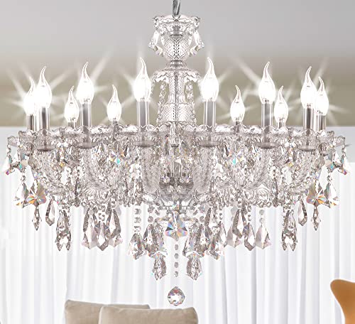 Clear 12 Lights K9 Crystal Chandelier,Candle Pendant Lamp Ceiling lighting, Crystal Chandeliers for...