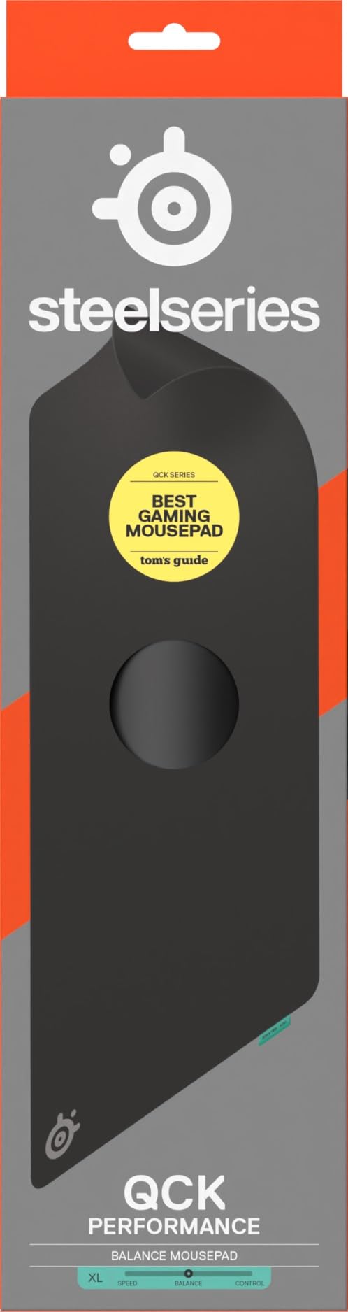 SteelSeries QcK XL Performance Balance, mousepad da gioco - Densità extra per scorrevolezza top - Cuciture ai bordi a basso profilo - Base in neoprene antiscivolo - 900 x 400 mm - FPS, MOBA, RTS, MMO