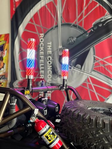 5150 Whips 1 Foot Nitestik Fat Whip 187 Style Bluetooth Controlled LED Color Changing Whips - Move to Music/Sound (Pair) for Off Road RZR Canam Arctic Cat UTV Side x Side