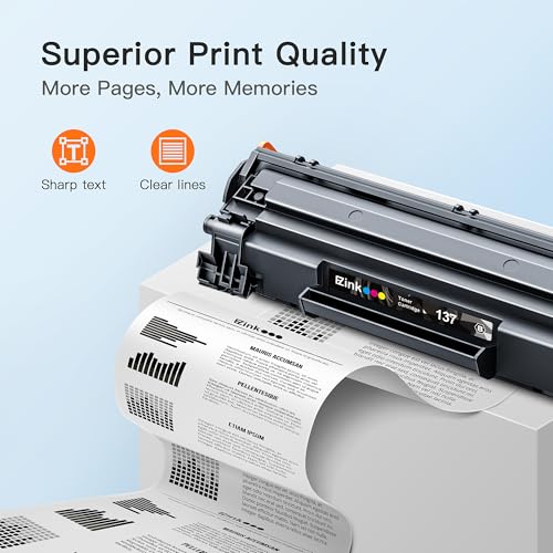 Image of E-Z Ink 137 Black Toner Cartridge Compatible Replacement for Canon Cartridge 137 Black CRG137 CRG-137 High Yield to use with ImageClass D570 MF232W MF227dw MF229dw MF244dw MF212dw MF230(Black, 4 Pack)