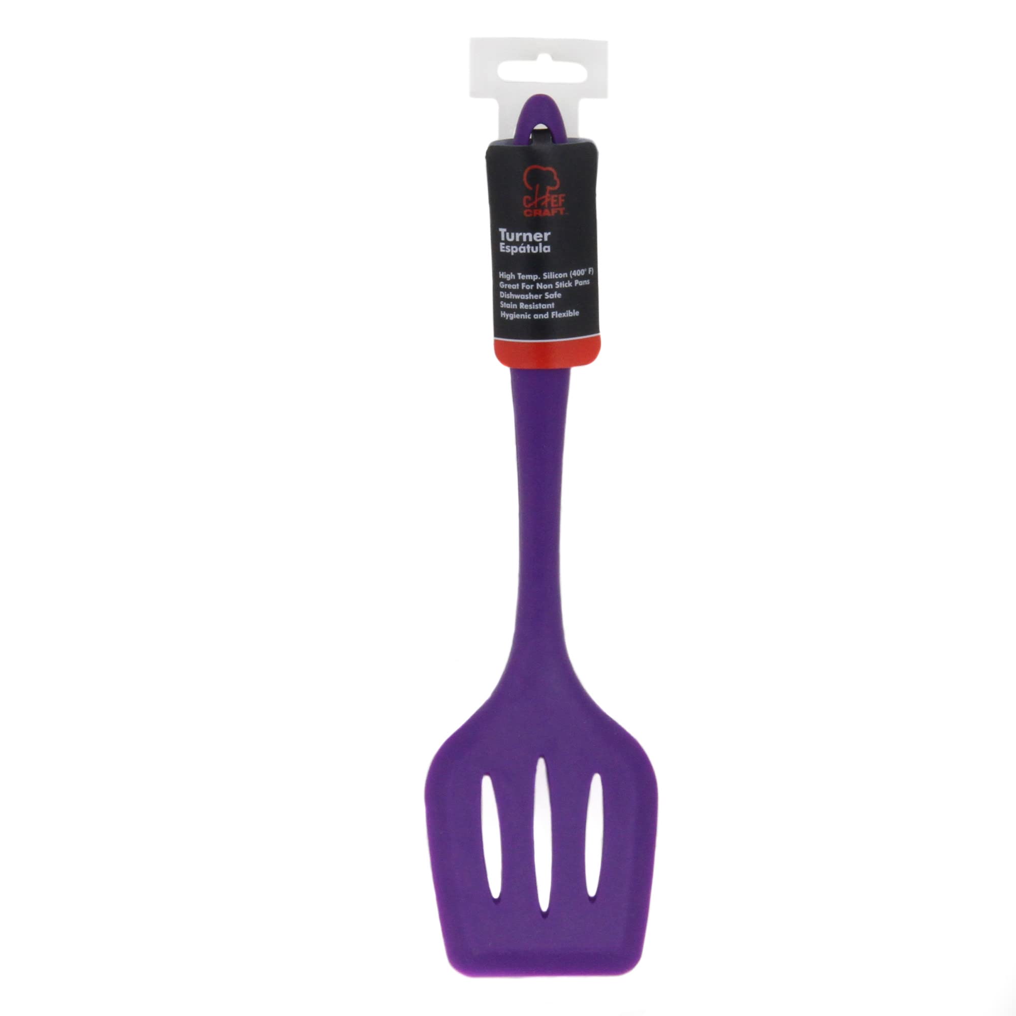 Chef Craft Premium Silicone Turner, 11.75, Purple by Chef Craft