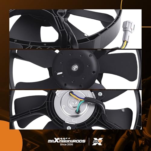 Image of maXpeedingrods A /C Condenser Fan Assembly for Nissan Frontier 2005-2006, Pathfinder 2005-2007, Xterra 2005-2006 Replacement 9608230 92120ea200 92120zl00a