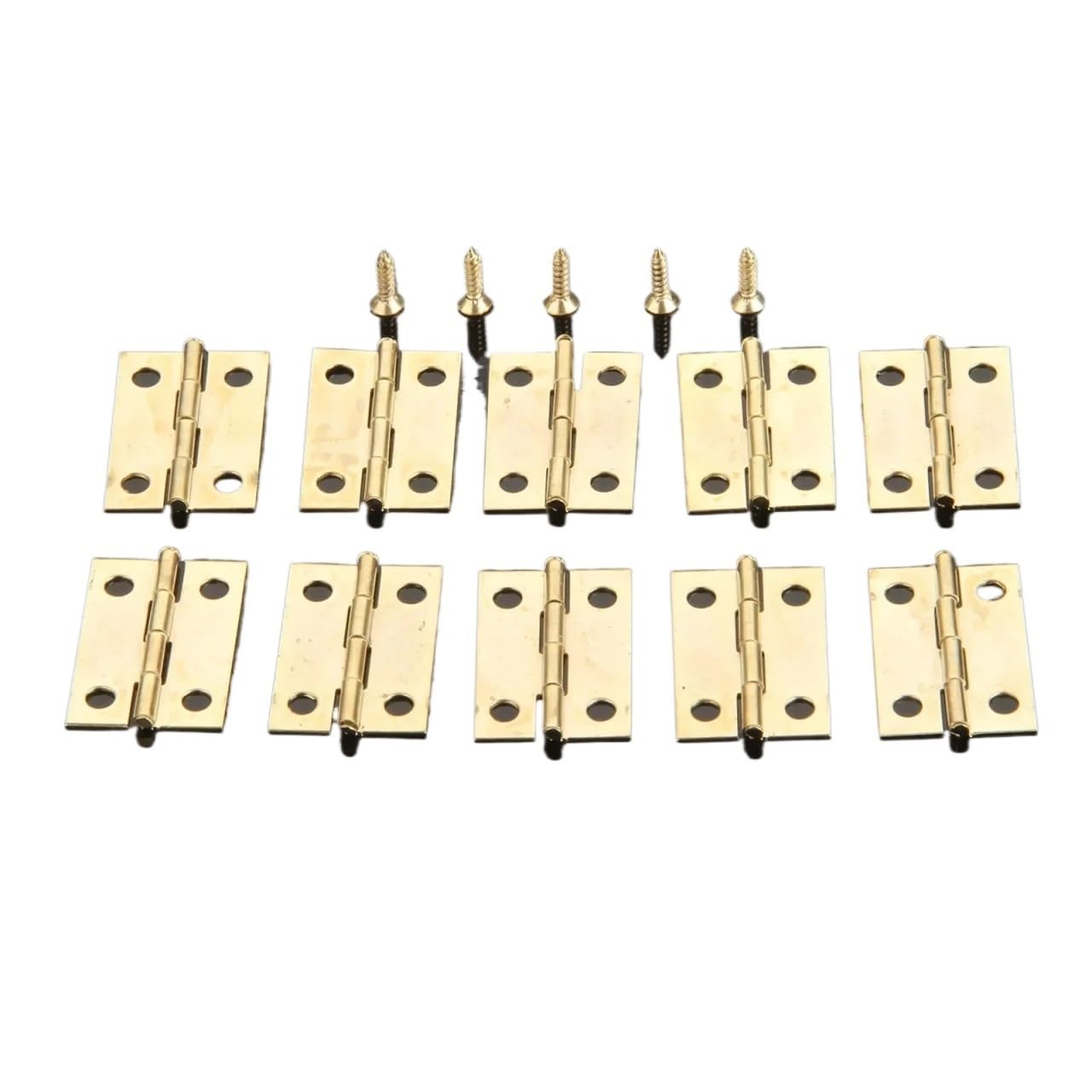 Door Hinges 30Pcs Square Cupboard Door Hinges for Wooden Cabinet Drawer Jewellery Box Furniture Hardware 24 * 16MM