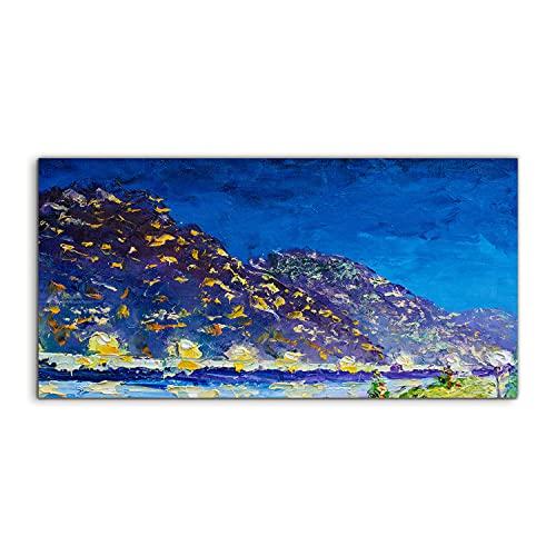 Image sur verre Coloray 140x70 cm decoration murale salon en verre trempe night village mountain