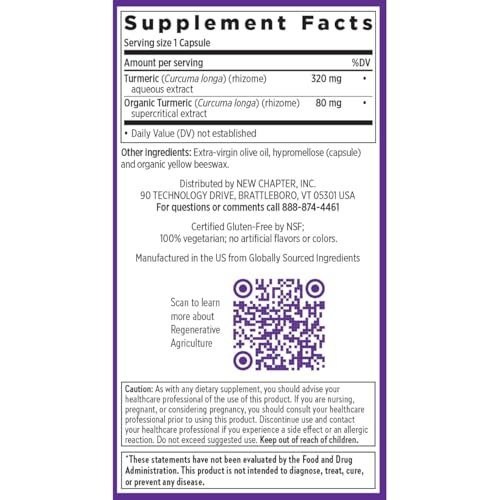 New Chapter One Daily Turmeric Supplement, 60 Count - image 6