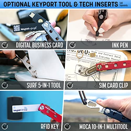 Image of Keyport Pivot 2.0 Key Organizer - EDC Key Holder - Grade 5 Titanium | 2-8 Keys & Tools | Modular Design | Anti-Rotation Lock | Lost & Found Included | Ultralight Carry | Aerospace Alloy