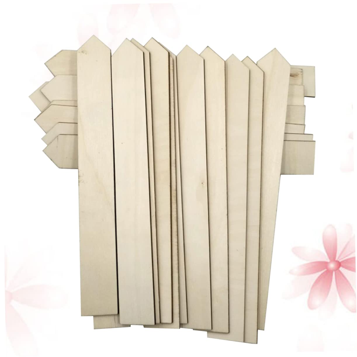 Étiquettes Marqueurs Solide de Jardin 100 24x3cm Rustiques en Bois Longues Bandes Décoratives pour Plantes pour Maison et Jardin pour Pots et Culture Extérieure