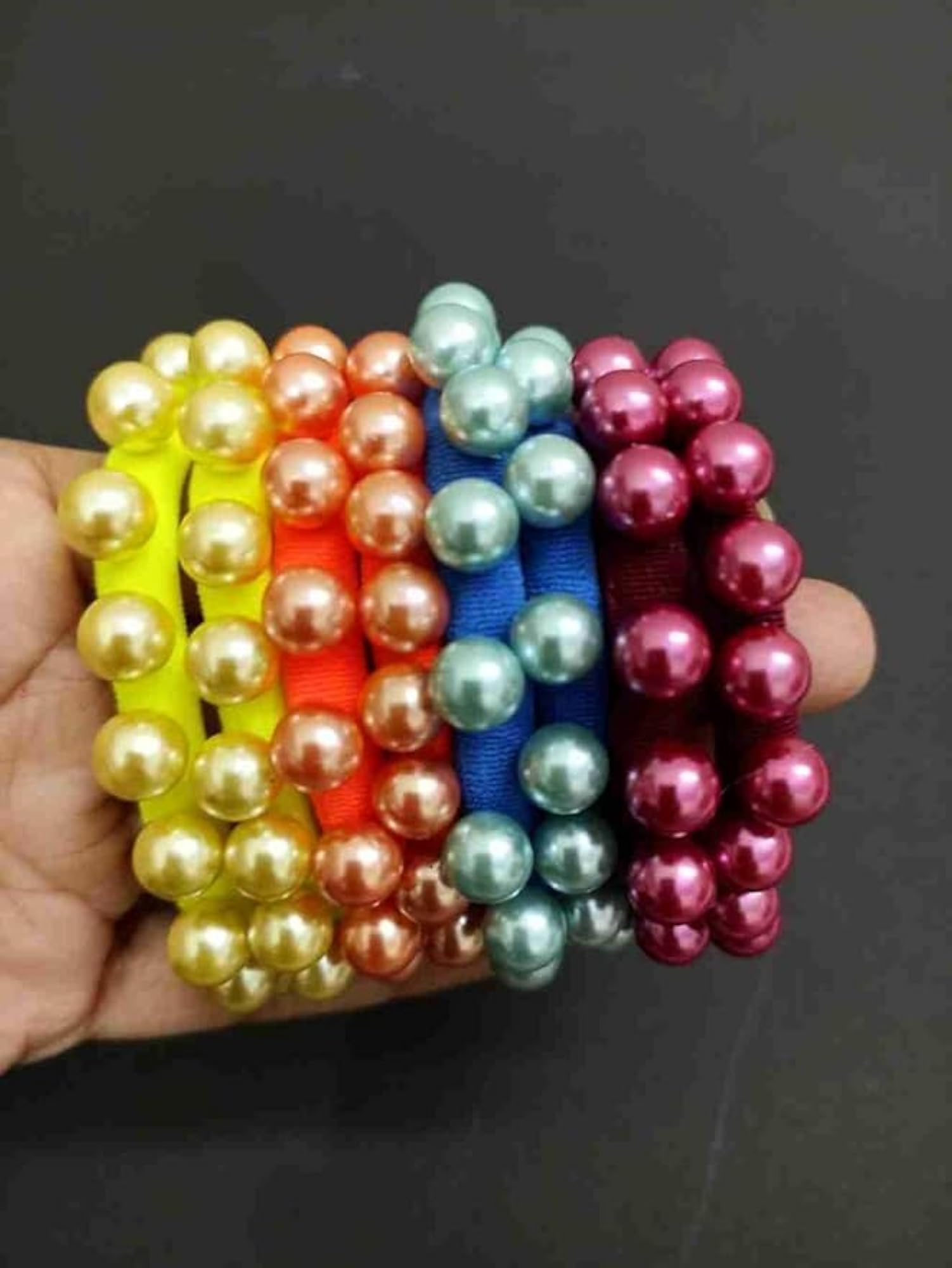 Beaded Pearl Rope Hair Band Rubber Hair Accessories