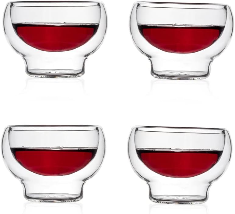 EZ LifeBorosilicate Transparent Glass Zesty Bowls, Ice Cream, Bowl Small Fruit Serving Starters Glass Bowls, Microwave Safe, Perfect use for Home, Round Insulated Bowl, 150 ml (2)