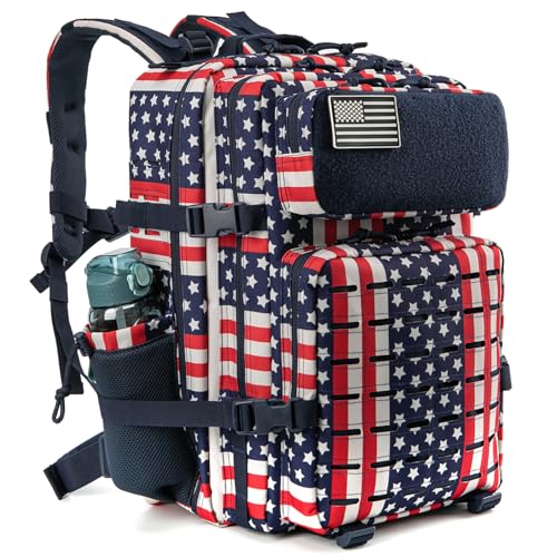 Image of QT&QY 25L /45L Military Tactical Backpack For Men Molle Daypack 3 Day Bug Out Bag Hiking Rucksack With Bottle Holder