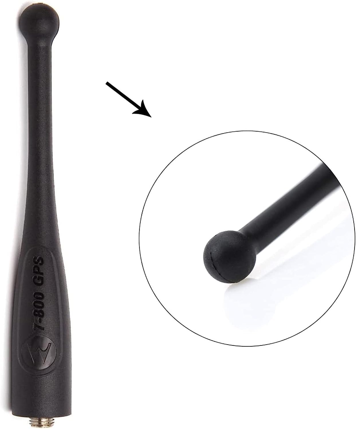 LUITON Antena para radios Motorola APX 6000, 6000XE, 4000, 7000, 8000XE - Paquete de 4 antenas Stubby 764-870 MHz con GPS