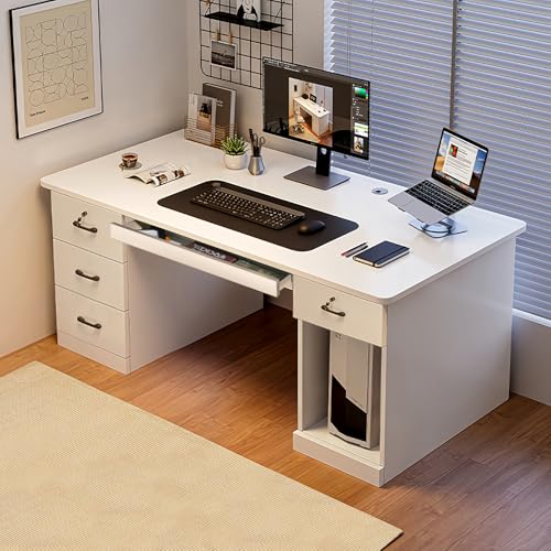 El Mejor Listado de Escritorio para Computadora E Impresora los 5 mejores. 42 Escritorio de Computadora con 4 Cajones Escritorio de Oficina con Almacenamiento Escritorio Minimalista Industrial con Cajón para Archivos Bandeja para Teclado para Oficina en...