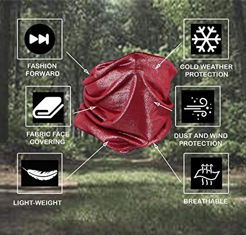 Motique Accessories Solid Sparkle Tube Bandana Neck Gaiter3