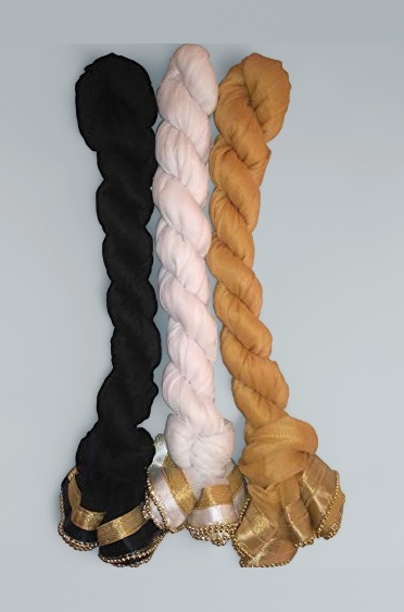 WHITEHEAVEN Women's Faux Chiffon Dupatta Multicolor Combo With Moti Lace (13 Variants)