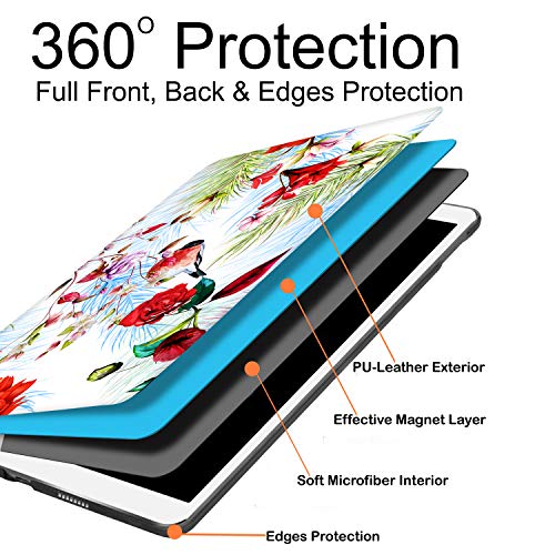 Image of DuraSafe Cases for iPad Pro 11 inch 2nd Gen Folio Printed Case A2228 MY232HN /A A2068 A2230 MXDC2HN /A MXDE2HN /A MXDD2HN /A MXDF2HN /A A2231 MY332HN /A MY342HN /A MXEW2HN /A MXEY2HN /A - Birds & Flowers