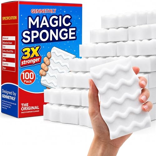 3X Density Melamine Eraser Sponges 100-Pack