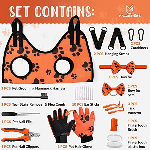 Dog-Grooming-Hammock-for-Nail-Trimming-Complete-Groomers-Helper-Set-for-Pets-Pet-Grooming-Hammock-with-Hooks-Dog-Nail-Clipper-Dog-Hammock-for-Nail-Clipping-Dog-Sling-Lift-Harness-for-Dogs-Cats