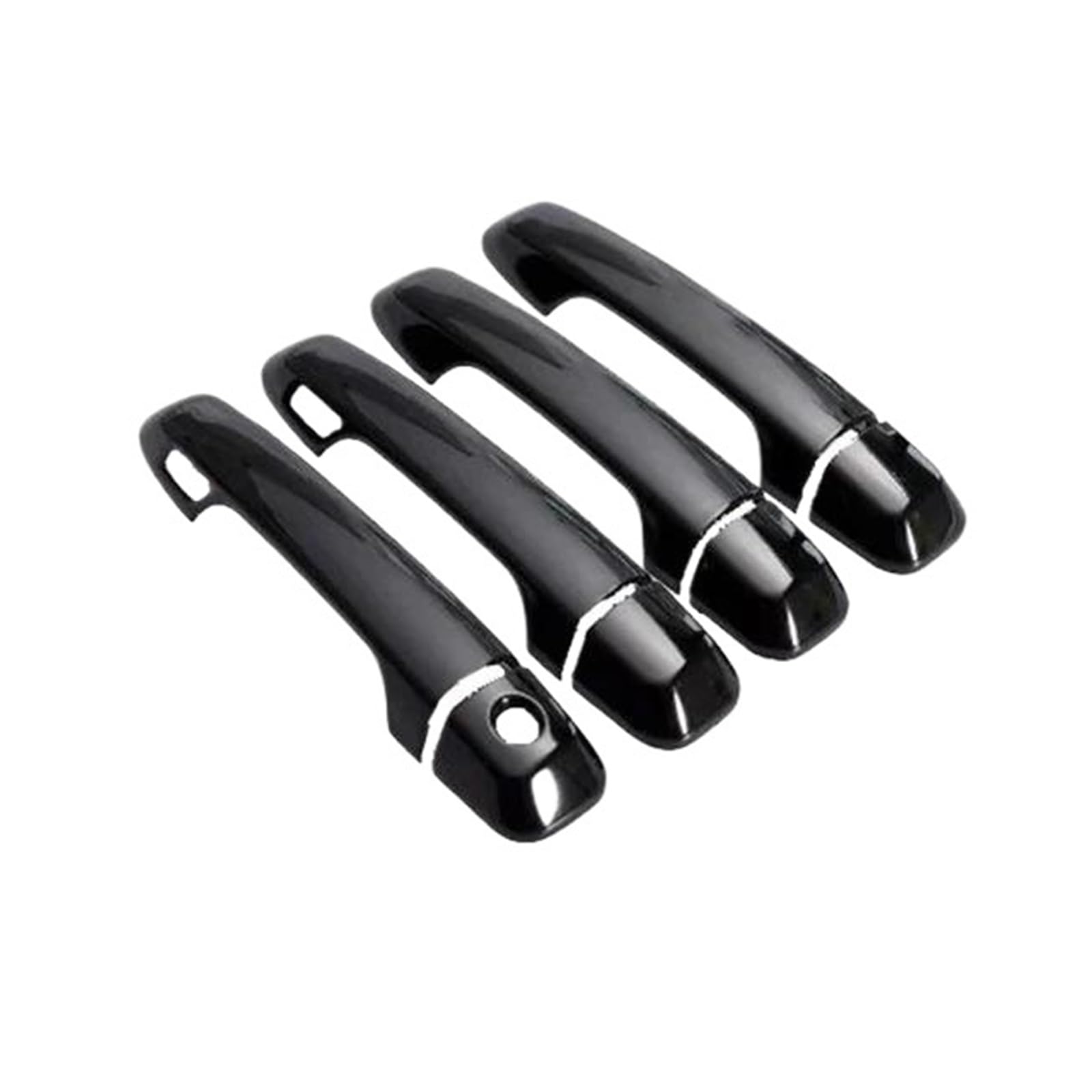 MTVTFECEWG Car Exterior Door Handle Covers Protective Decor for Toyota for 4Runner N280 MK5 2010~2024 (Black 2 Buttons)